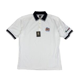 Vintage NCAA Final Four Polo Men's Large White 2002 Atlanta NWT Y2K Basketball‎